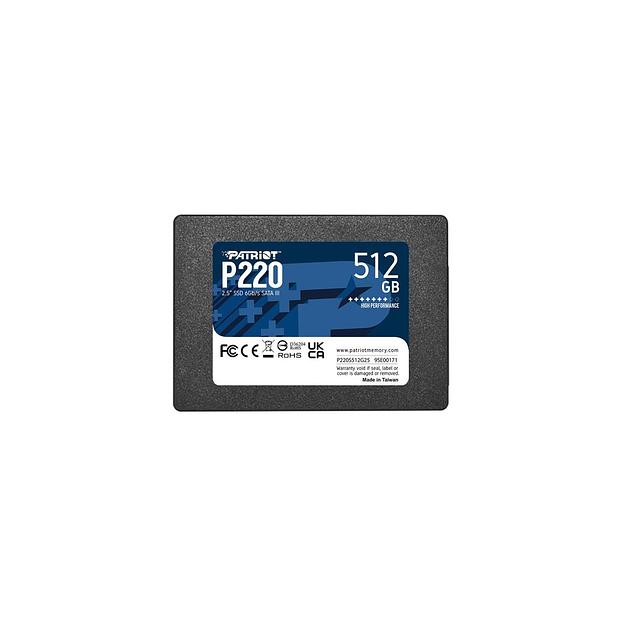 SSD накопитель Patriot P220 P220S512G25 512ГБ, 2.5", SATA III, SATA фото 1