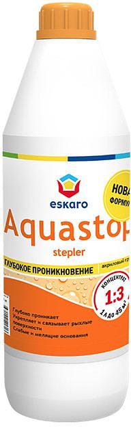 Грунт-концентрат 1:3 акриловый влагоизолятор укрепляющий "Eskaro Aquastop Stepler" 1л фото 1
