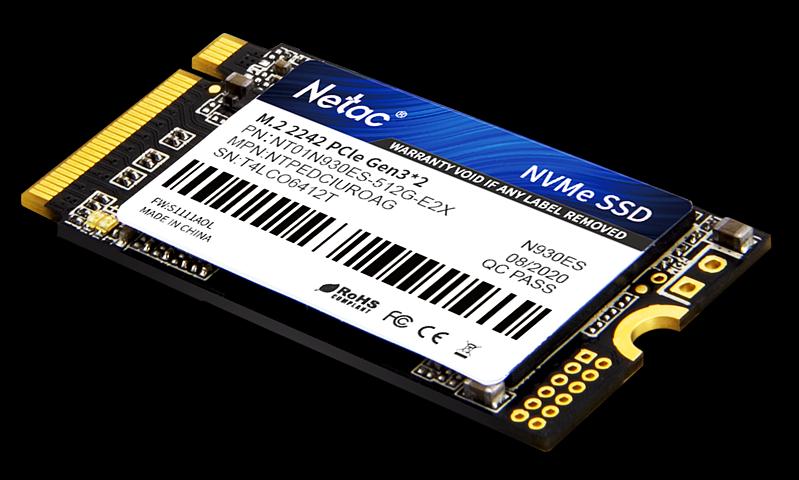 Ssd накопитель Netac SSD N930ES PCIe 3 x2 M.2 2242 NVMe 3D NAND 512GB, R/W up to 1650/1500MB/s, 3y wty (NT01N930ES-512G-E2X) фото 3