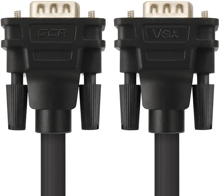 Greenconnect Кабель SVGA 7.0м чёрный, позолоченные контакты, ферритовые кольца, OD8.0mm. 15M / 15M Premium GCR-VM2VM2-7.0m, 28/28 AWG, двойной экран Greenconnect VGA (m) - VGA (m) 7м (GCR-VM2VM2-7.0m) фото 4