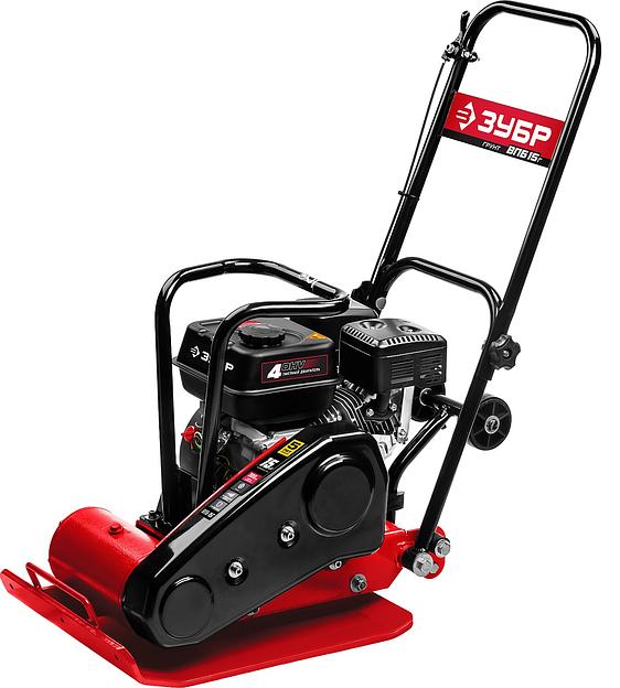 ЗУБР 15 кН, 80 кг, бензиновая виброплита (ВПБ-15 Г) фото 1