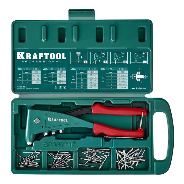 KRAFTOOL X-5F, 2.4 - 4.8 мм, 260 мм, удержание заклепки, литой заклепочник (31173) фото 7