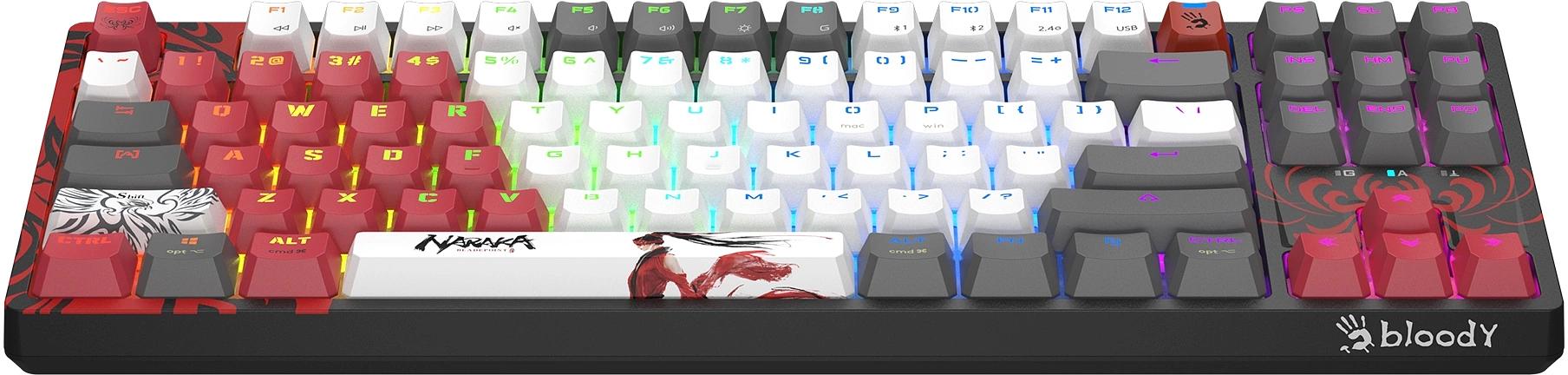 Клавиатура A4Tech Bloody WS87 механическая серый/красный USB for gamer LED (WS87) фото 7