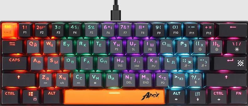 Клавиатура USB APEX GK-002 RU GREY 45002 DEFENDER фото 1