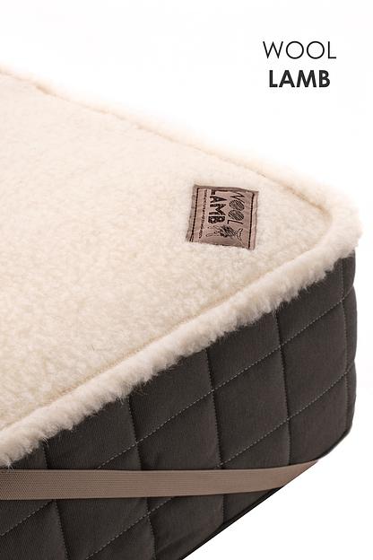 Наматрасник-простыня Woollamb меховой бежевый 90×200 см, опт фото 1