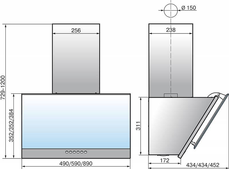 Вытяжка каминная Elikor Рубин S4 90П-700-Э4Д перламутровый/белое стекло управление: кнопочное (1 мотор) фото 2
