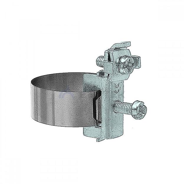 Хомут ленточный 20-115 мм, медь никелированная фото 1