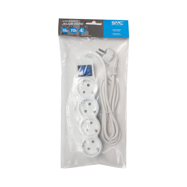 Сетевой фильтр SVC ZP4S-18M 1.8 м. 220 в. фото 3