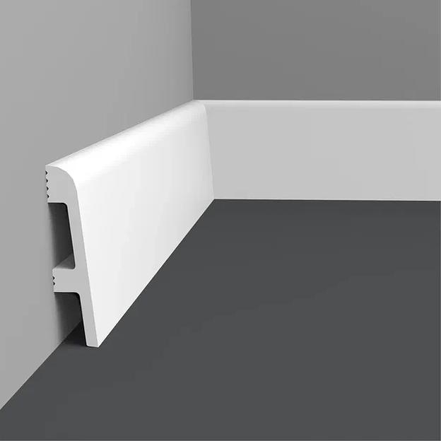 Плинтус напольный Format 08014DF 2000х110х125 мм, белый ОПТ фото 3