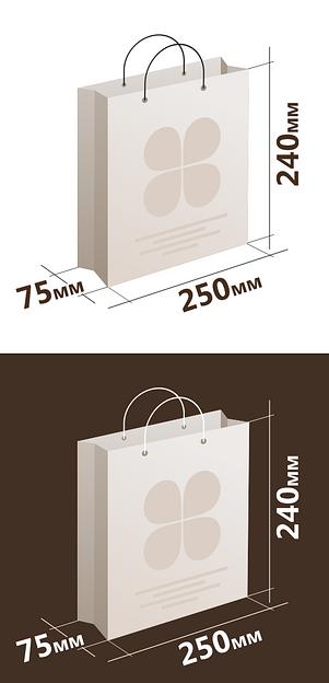 Услуга печати на пакетах бумажных 240x250x75 мм, 1000 шт фото 2