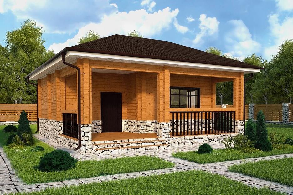 Проект дом из бруса «Тренто» фото 1
