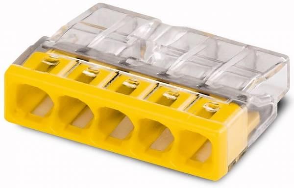 Клемма 5x2.5мм желтая/прозрачная (2273-205) фото 1