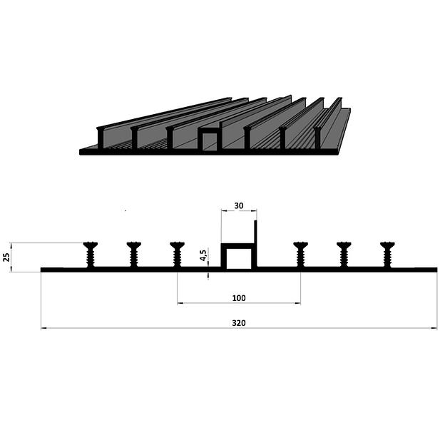 Наружная гидрошпонка Litaproof «OE-M» для деформационных швов с возможностью использования совместно с ПВХ-мембраной фото 1