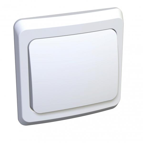 Systeme electric BC10-001B ЭТЮД С/У 1-клавишный ВЫКЛЮЧАТЕЛЬ 10 АХ, БЕЛЫЙ, Россия фото 2