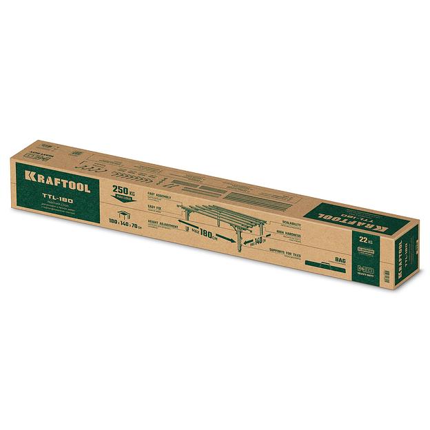 KRAFTOOL TTL-180 180х140х70 см, макс 250 кг, стол для работ с крупноформатными листовыми материалами (33253-180) фото 10