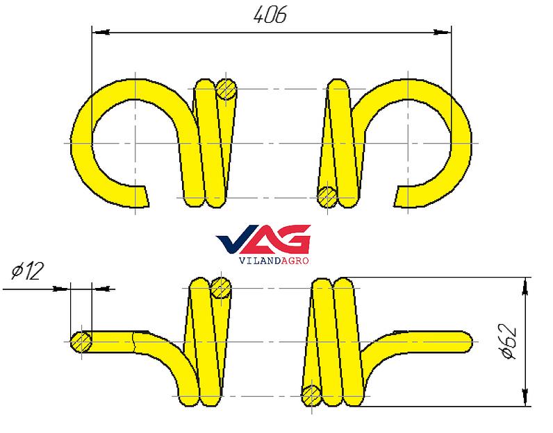 Пружина на сеялку 2060-57 ОПТ фото 2