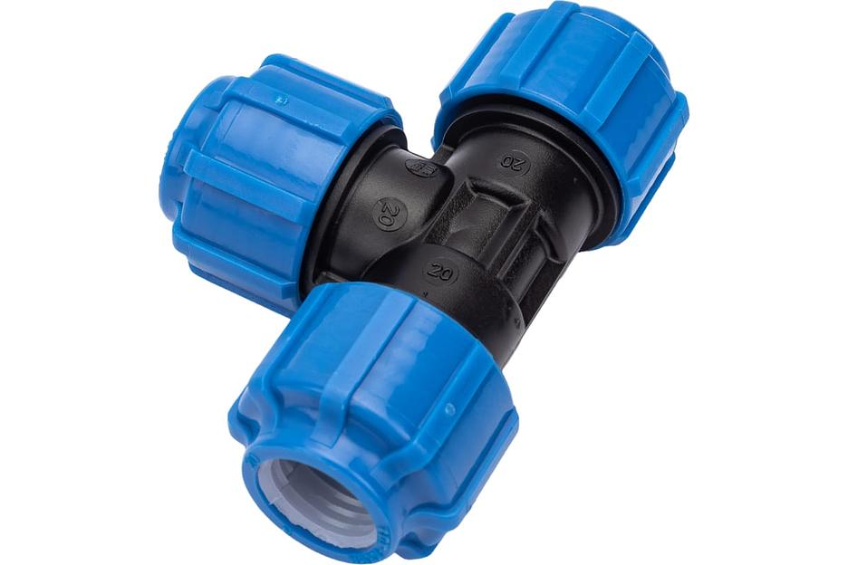 Тройник ПНД компрессионный 20 фото 2