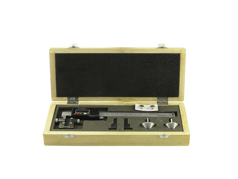 Штангенциркуль со смен. нас. ШЦЦСС- 150 0,01 электр. с калибр. SHAN с поверкой фото 8