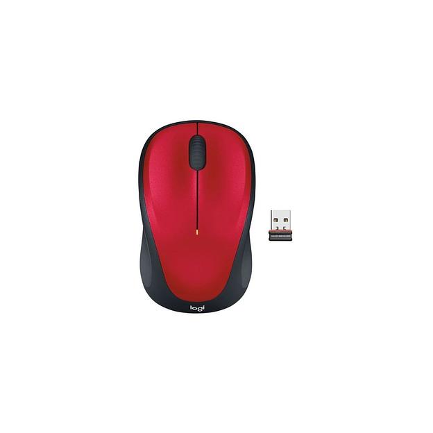 Мышь беспроводная Logitech M235, радио, оптическая, USB, 1000dpi, красный и черный [910-007130] фото 1