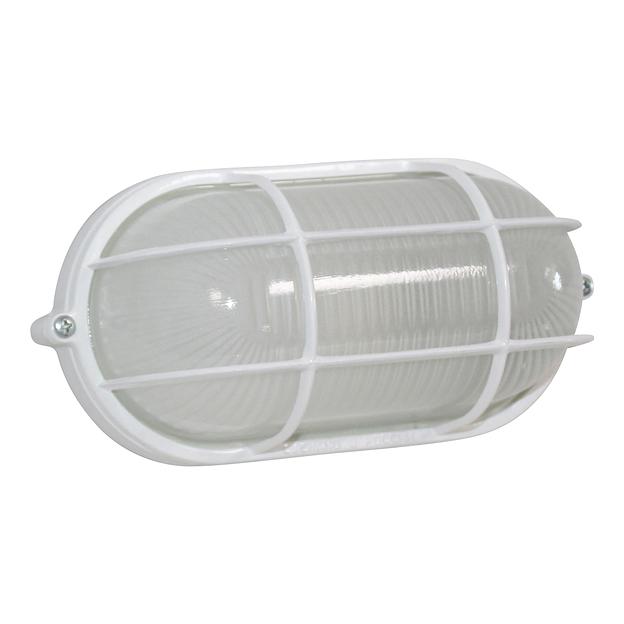 Светильник НПП 03-60-022 "Банник" 1402 овал малый 1х60Вт E27 IP65 корпус с решеткой бел. Элетех 1005500939 фото 1