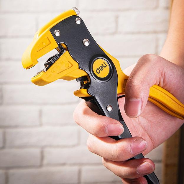 Инструмент обжимной Deli Автоматические клещи для снятия изоляции (стриппер) Deli DL2003 180мм, диапазон зачистки 0,5-6 мм, пружина с автоматическим возвратом фото 8