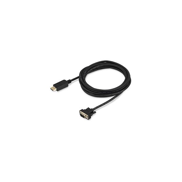 Кабель аудио-видео Buro 1.1v, DisplayPort (m) - VGA (m), 3м, GOLD, черный [bhp dpp_vga-3] фото 1