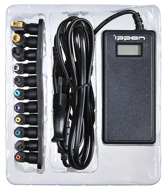 Блок питания Ippon D90U автоматический 90W 15V-19.5V 11-connectors 4.5A 1xUSB 2.1A от бытовой электросети LСD индикатор фото 6