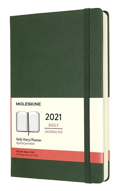 Ежедневник Moleskine CLASSIC Large 130х210мм 400стр. зеленый фото 1