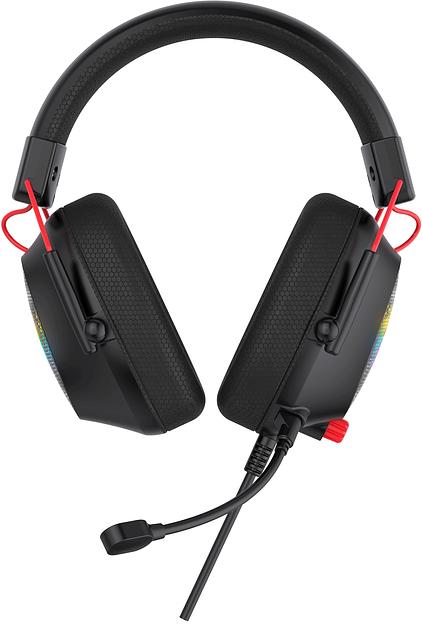 Наушники с микрофоном Оклик HS-L305G черный/красный 2м мониторные оголовье (2060511) фото 10