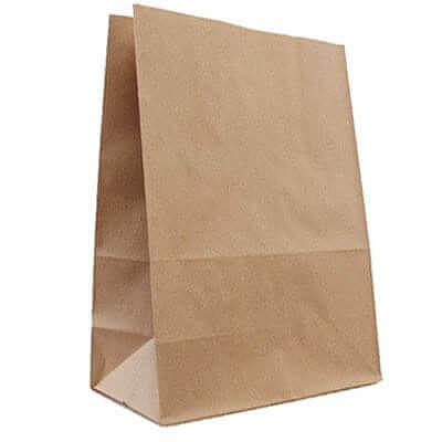 Крафт-пакет с прямоугольным дном без ручек 26х15х35 см фото 1