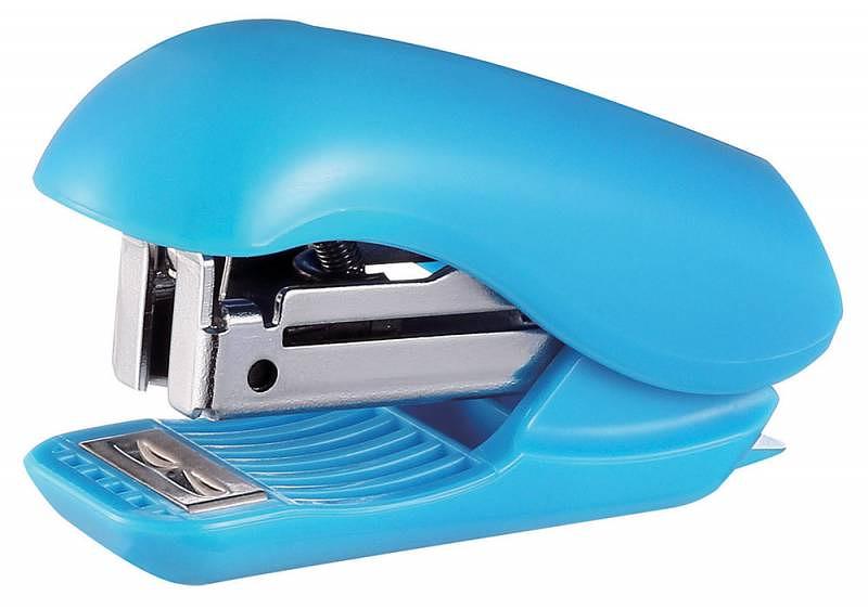 Степлер ручной Kw-Trio 056C3 mini Dolphin 24/6 26/6 (15листов) встроенный антистеплер ассорти 50скоб металл/пластик фото 3