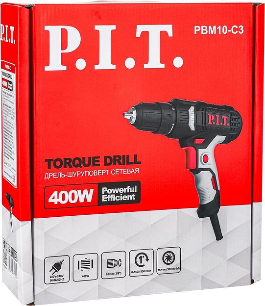 Дрель-шуруповерт P.I.T. PBM10-C3 400Вт патрон:быстрозажимной фото 6