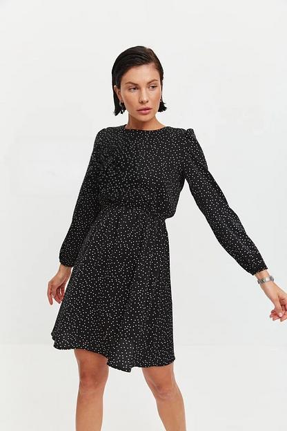 Женское платье в мелкий горошек фото 1