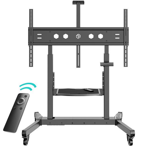 ONKRON TS1991 eLift моторизированная стойка для телевизора с кронштейном 50"-100", мобильная, черная фото 7