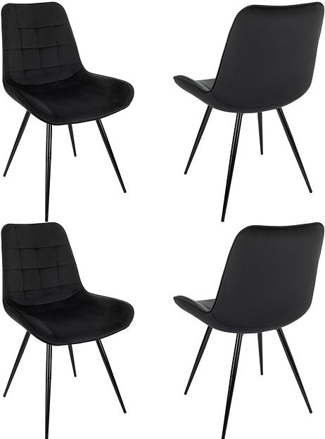 Стул для дома Бюрократ CH-K2_4 комплект 4шт черный Holland 75 металл черный на ножках (CH-K2_1/HL75_4) фото 2