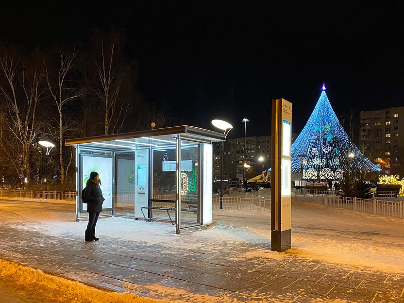 Остановочный павильон DMA-1911 со стелой фото 7