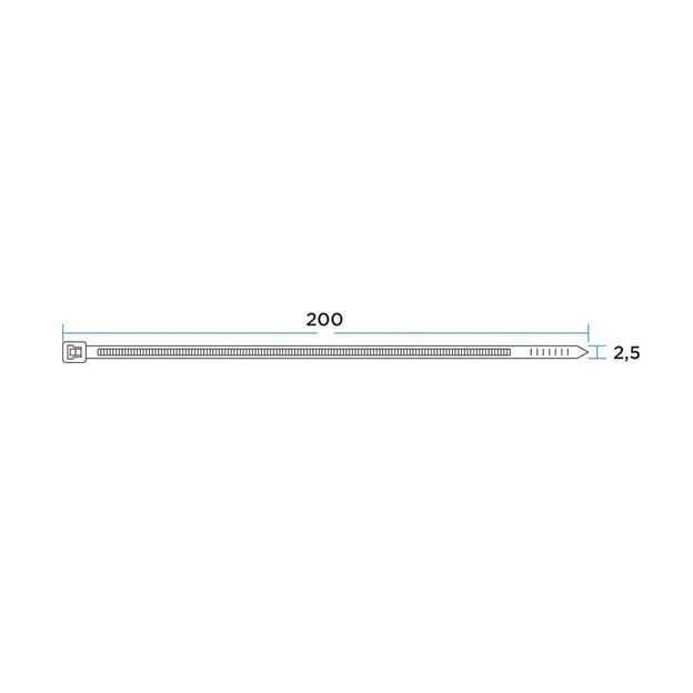 Хомут кабельный 2.5х200 нейл. черн. (уп.100шт) PROCONNECT 57-0201-4 фото 3