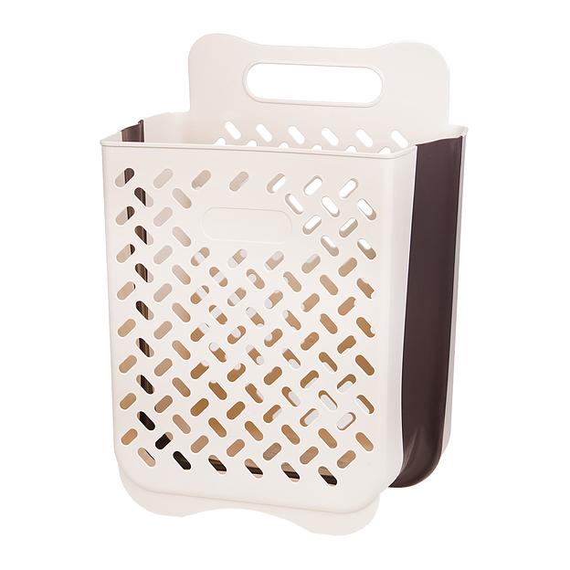 Корзина пластиковая складная "Гармония", Д370 Ш250 В490, белый фото 1