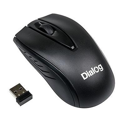 Мышь MROC-17U Dialog Comfort RF 2.4G Optical - 3 кнопки + ролик прокрутки, USB, черная фото 1