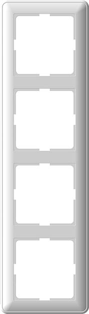 Systeme electric KD-4-18 W59 4-постовая РАМКА, БЕЛЫЙ фото 2
