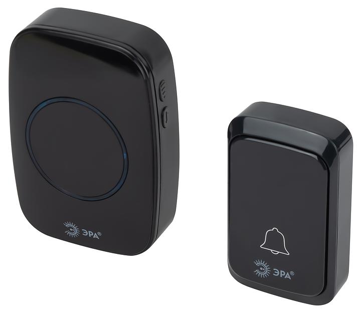 Звонок дверной беспроводной на батарейках 38 мелодий 180м IP20 с регулятором громкости и световой индикацией черный 3АА/А23 C88 фото 1