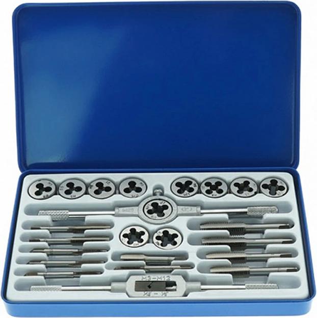 Набор метчиков/плашек Sturm! 1065-03-S24 в комплекте 24 предмета жесткий кейс фото 1