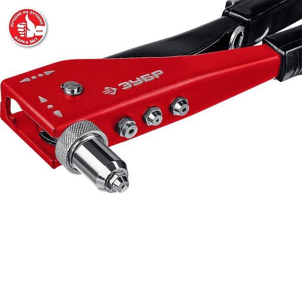 Заклепочник Зубр М-180 для заклепок 2.4-4.8 мм из алюминия и стали, стальной корпус 31199_z01 фото 3