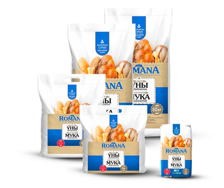 Мука пшеничная Romana хлебопекарная высший сорт 25 кг ОПТ фото 1