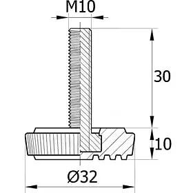 Опора регулируемая 32М10-30ЧН, опт фото 4