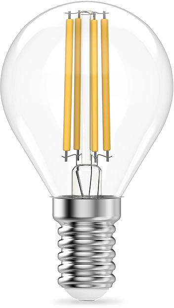 Лампа филам. Gauss Filament 8Вт цок.:E14 шар св.свеч.бел.нейт. (упак.:10шт) (52128) фото 2