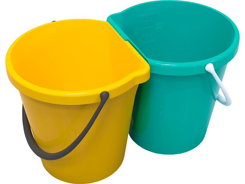 Система многофункциональная Два ведра 12л+12л мятно-жёлтый фото 1