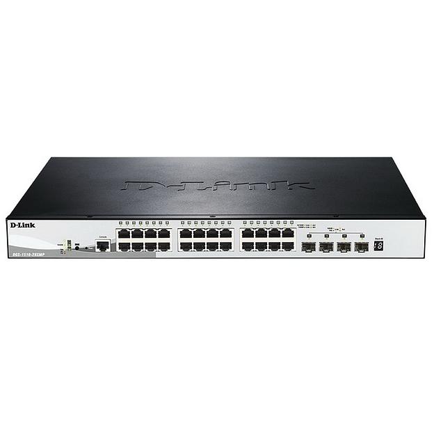 Коммутатор D-Link DGS-1510-28XMP/A1A 24G 24PoE+ 370W настраиваемый фото 2