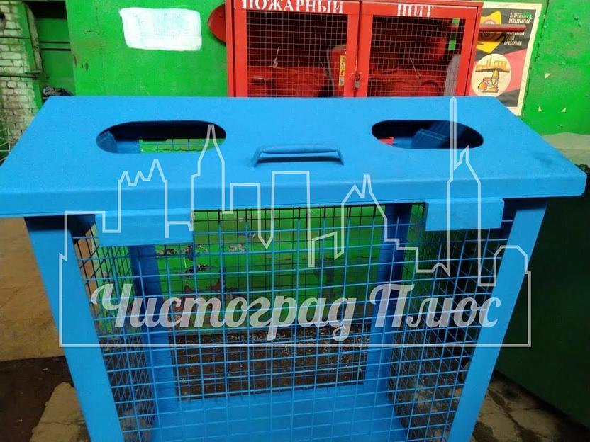 Сетчатый контейнер для РСО с колесами 0,8 куб. м фото 2