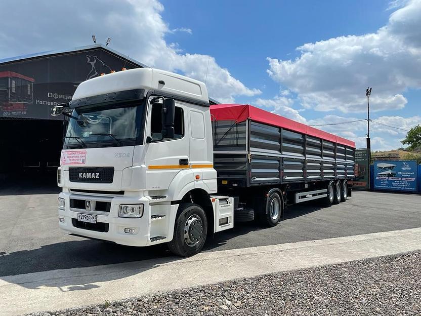 Полуприцеп-Зерновоз бортовой Тонар 99881 60 куб.м 3 оси фото 1